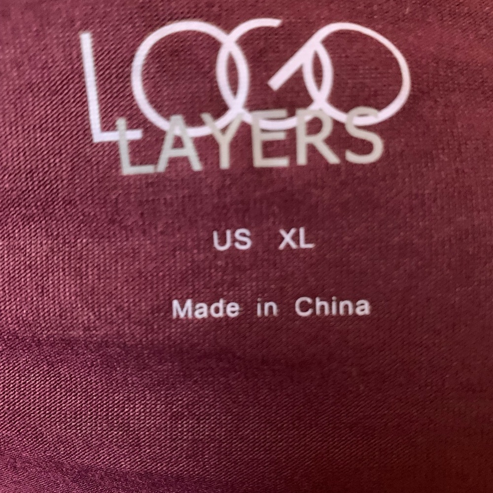 LOGO Layering Top ~ Purple w/Flower Patterned Lace - Picture 4 of 6